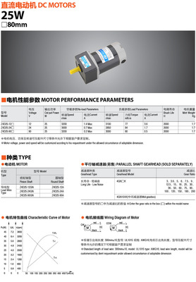 特价供应中大直流减速电机 DC90V/Z4D30-90GN/4GN30K 机械行业专用之选